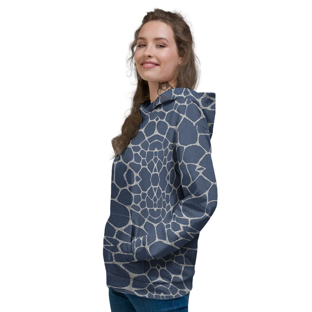 Jeans Giraffe Denim Print Pattern Women's Hoodie-grizzshop