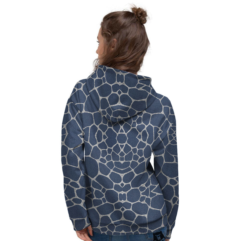 Jeans Giraffe Denim Print Pattern Women's Hoodie-grizzshop