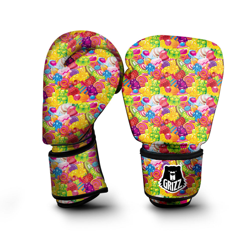 Jelly And Candy Print Pattern Boxing Gloves-grizzshop