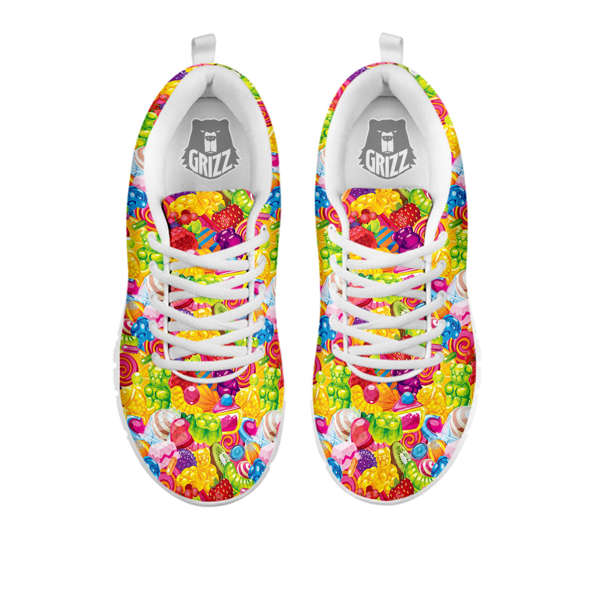 Jelly And Candy Print Pattern White Sneaker-grizzshop