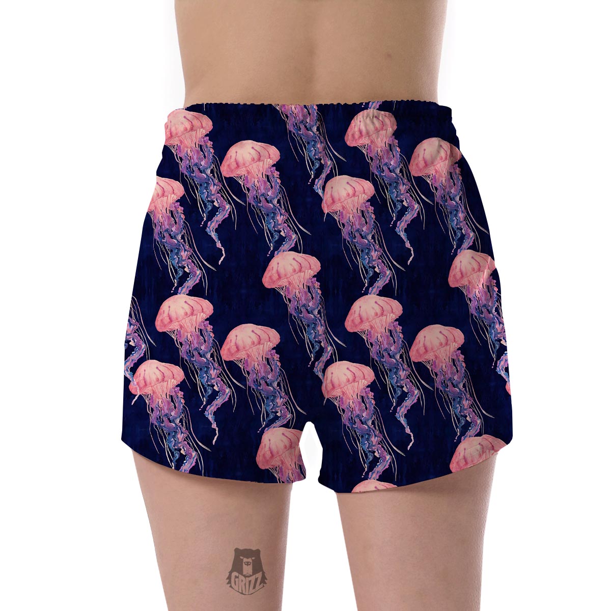 Jellyfish Print Pattern Women's Shorts-grizzshop