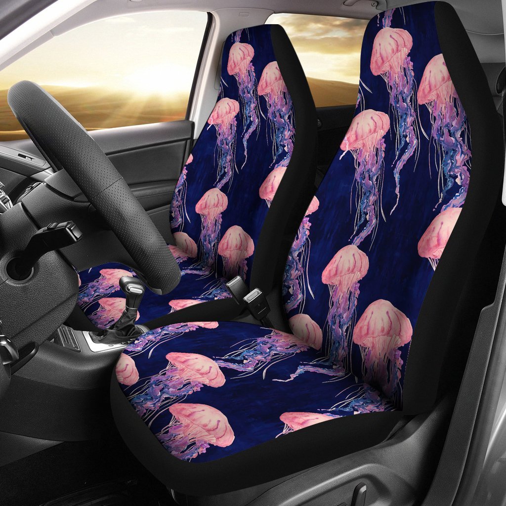 Jellyfish Print Pattern Universal Fit Car Seat Cover-grizzshop