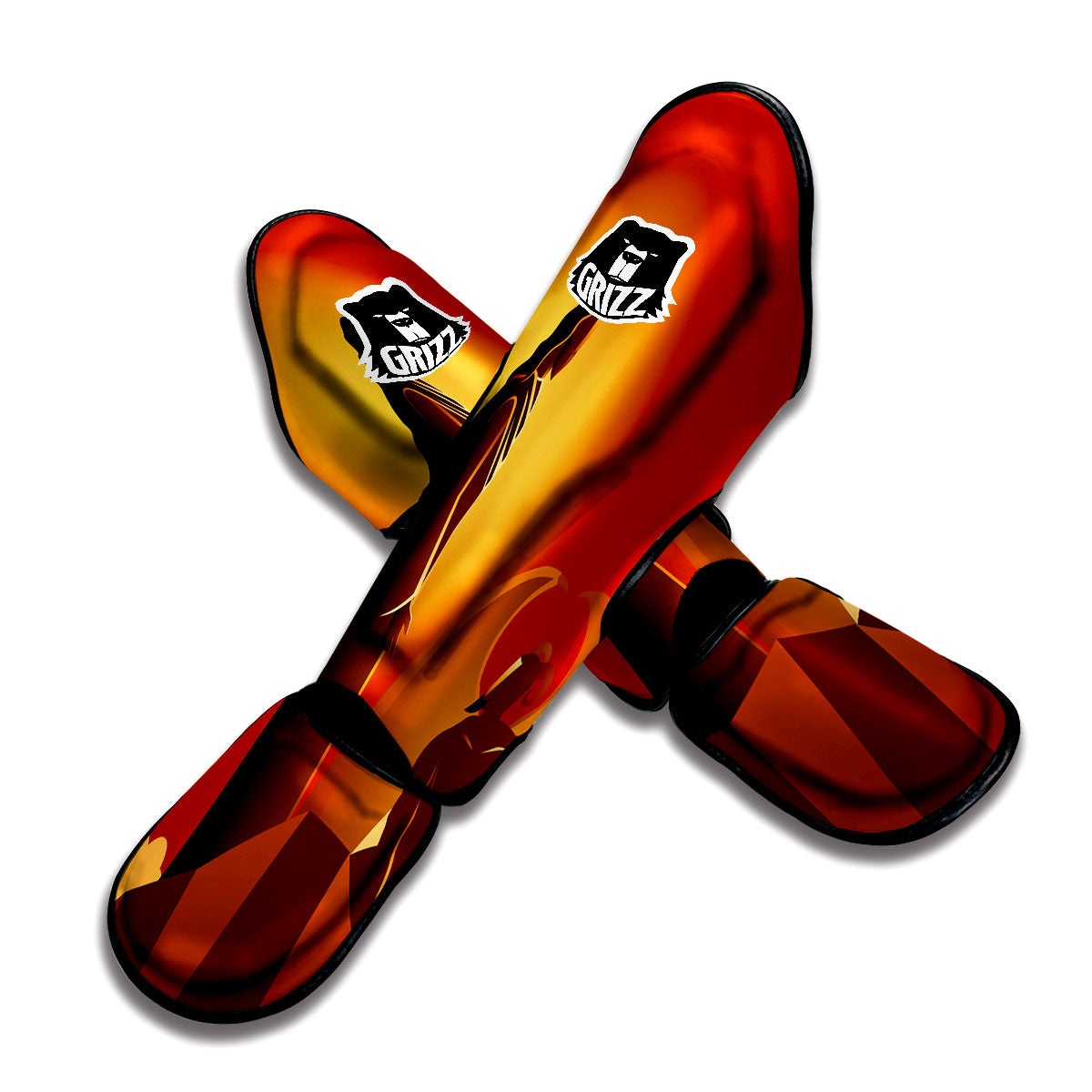 Jesus Christ And Satan Print Muay Thai Shin Guards-grizzshop