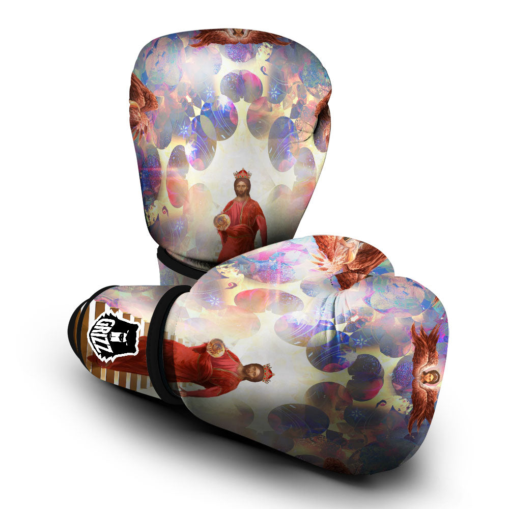 Jesus Christ From Heaven Print Boxing Gloves-grizzshop