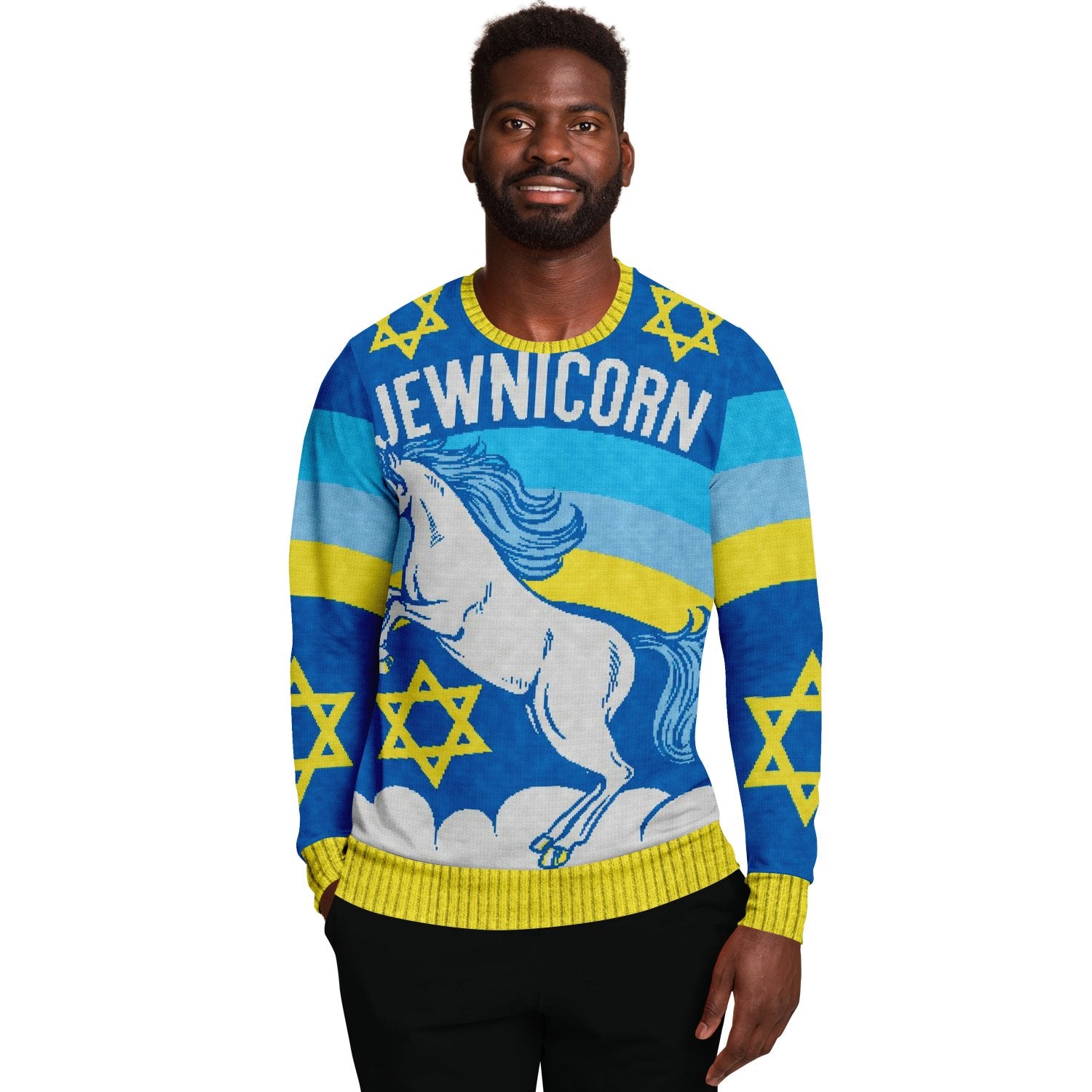 Jewnicorn Star Of David Ugly Christmas Sweater-grizzshop