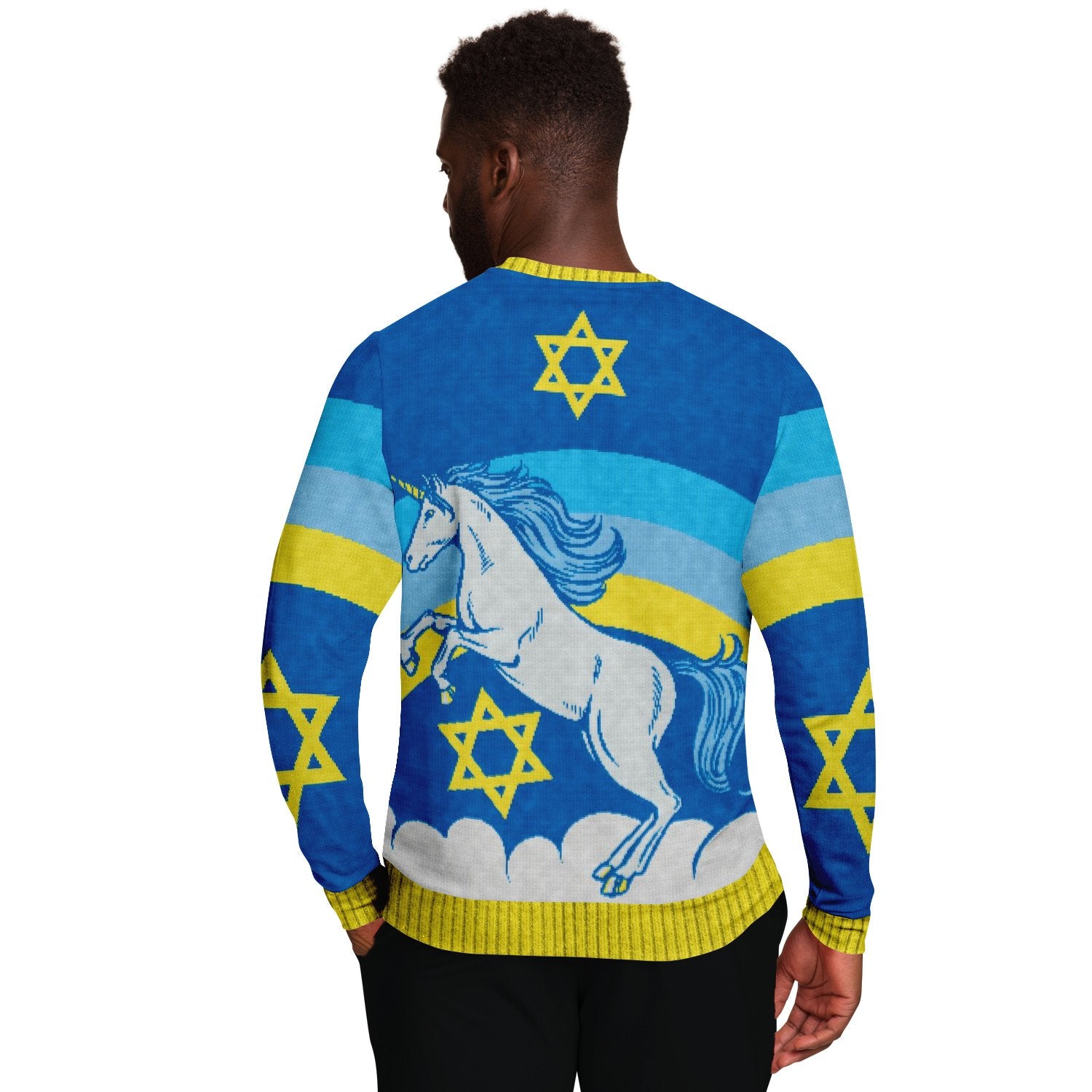 Jewnicorn Star Of David Ugly Christmas Sweater-grizzshop