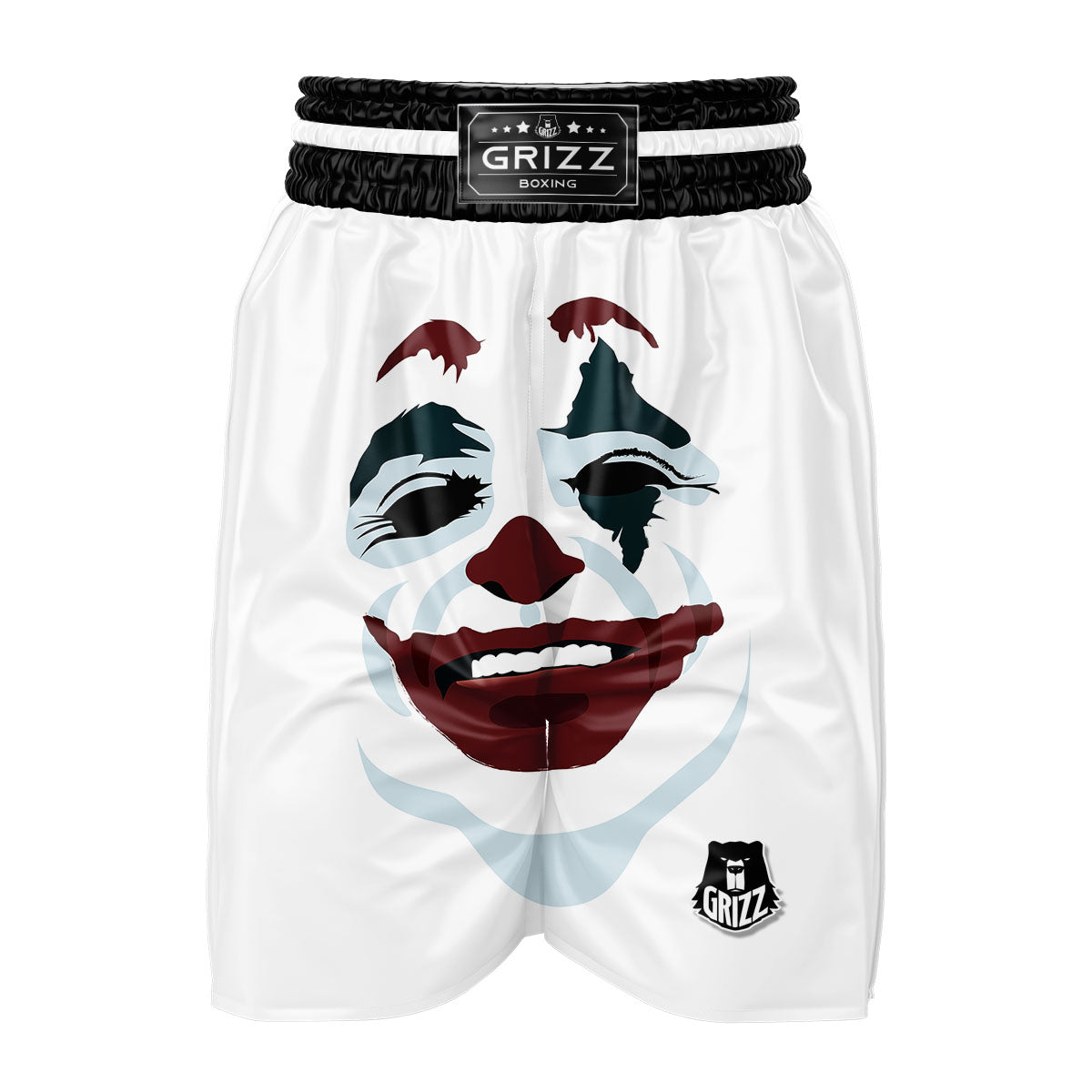 Joker Face Print Boxing Shorts-grizzshop