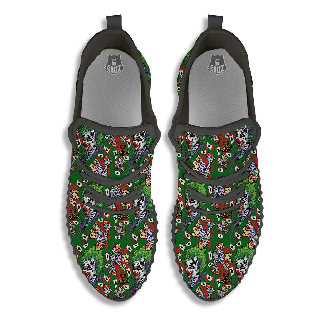 Joker Why So Serious Colorful Print Pattern Black Walking Shoes-grizzshop