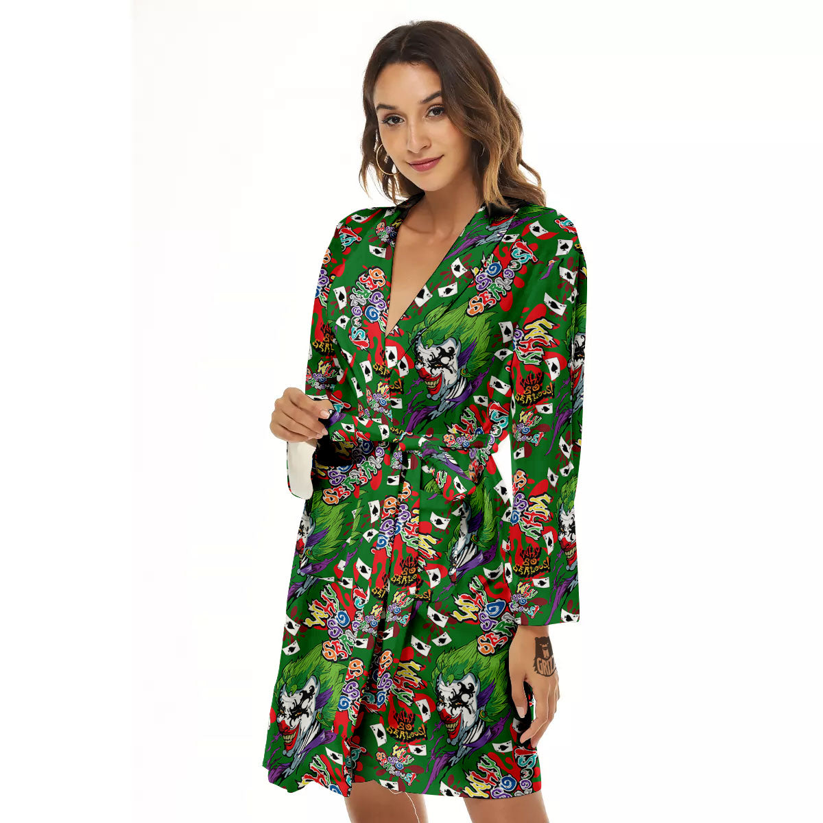 Joker Why So Serious Colorful Print Pattern Women's Robe-grizzshop