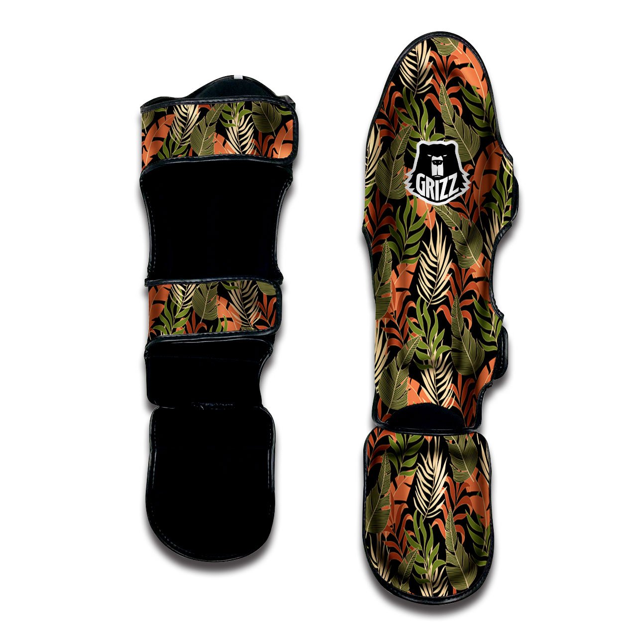 Jungle Hawaii Plants Tropical Print Pattern Muay Thai Shin Guards-grizzshop