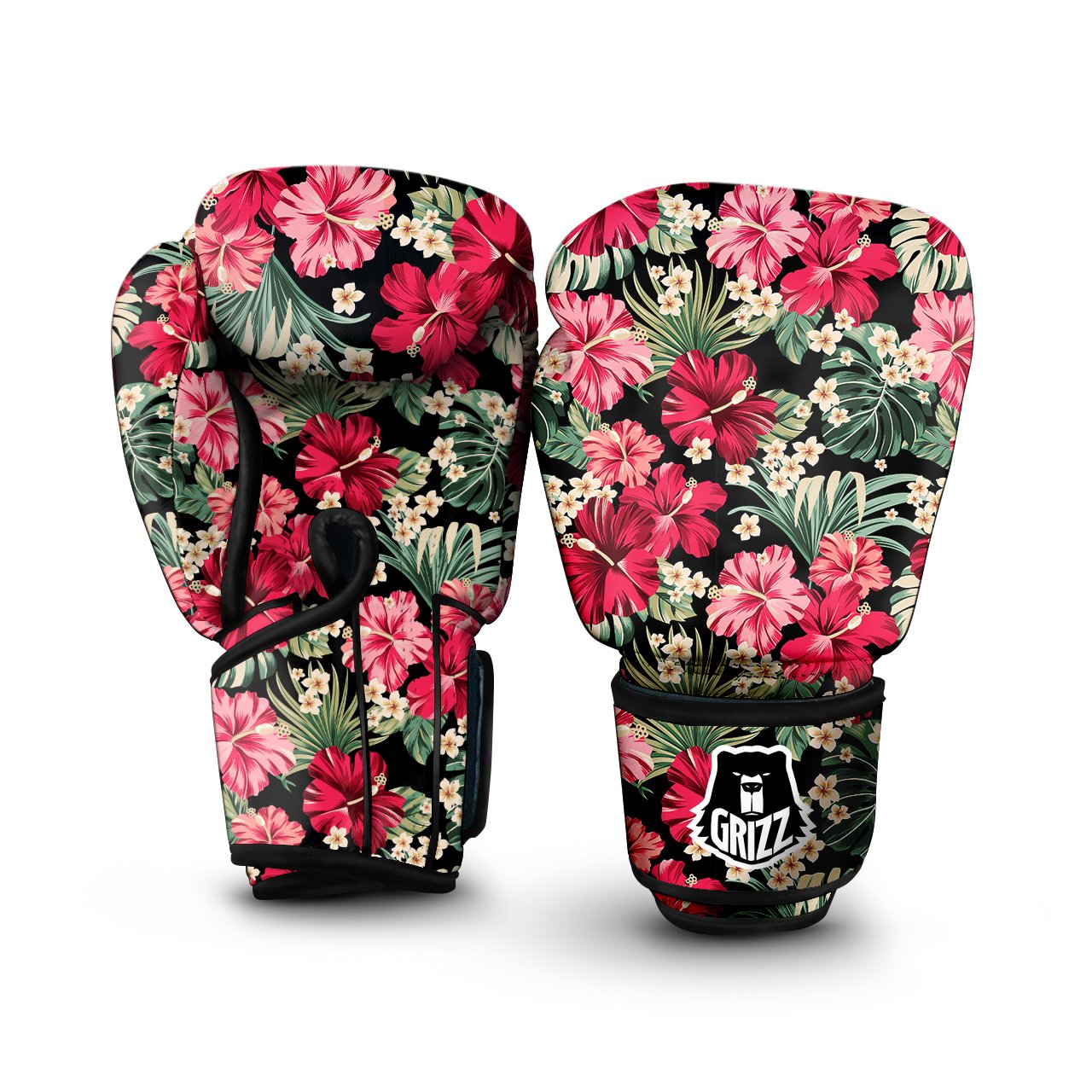 Jungle Hawaiian Tropical Print Pattern Boxing Gloves-grizzshop