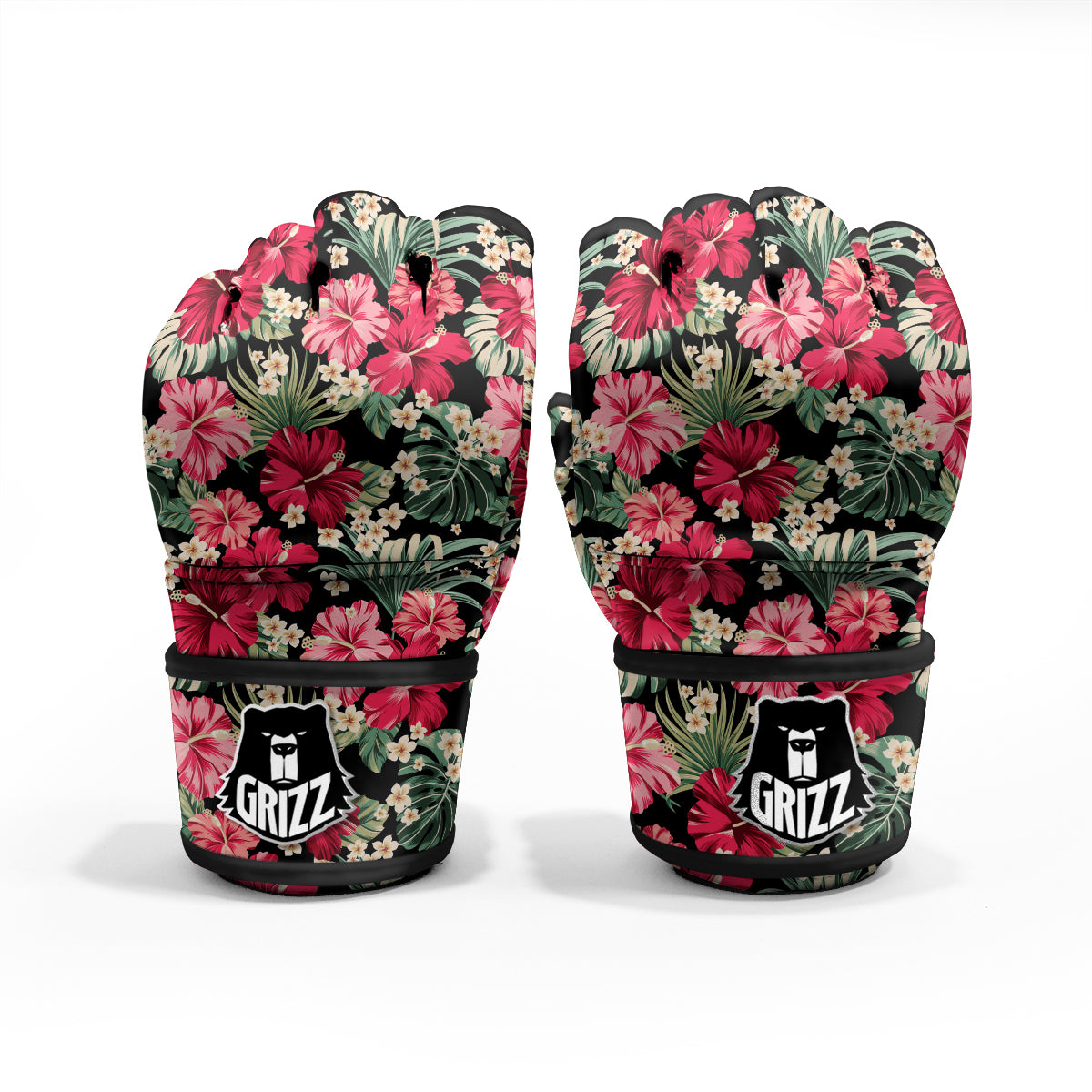 Hawaiian Leaves Tropical Print Pattern Boxing Gloves