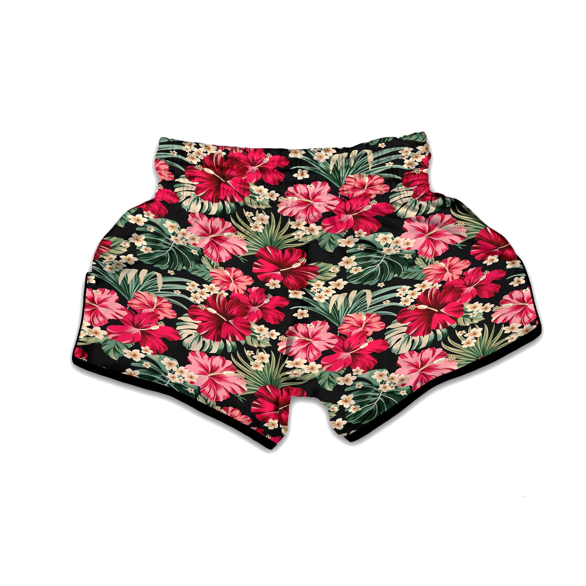Jungle Hawaiian Tropical Print Pattern Muay Thai Boxing Shorts-grizzshop