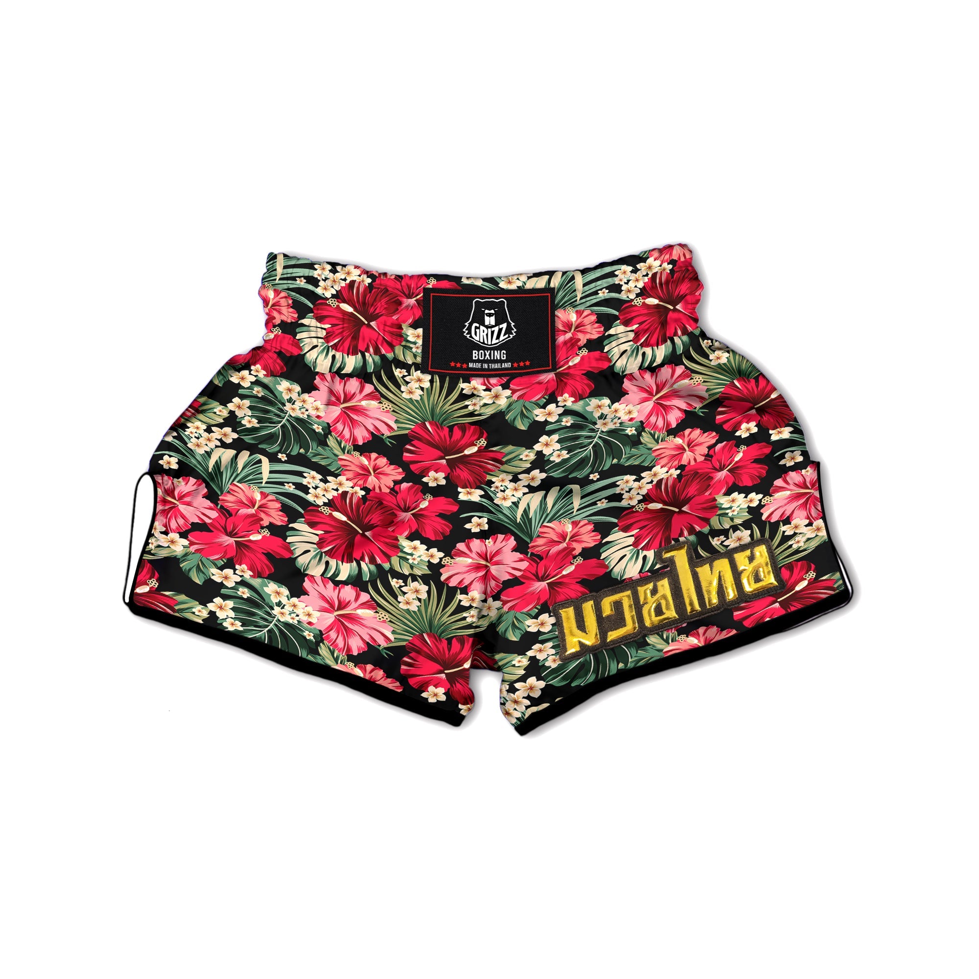 Jungle Hawaiian Tropical Print Pattern Muay Thai Boxing Shorts-grizzshop
