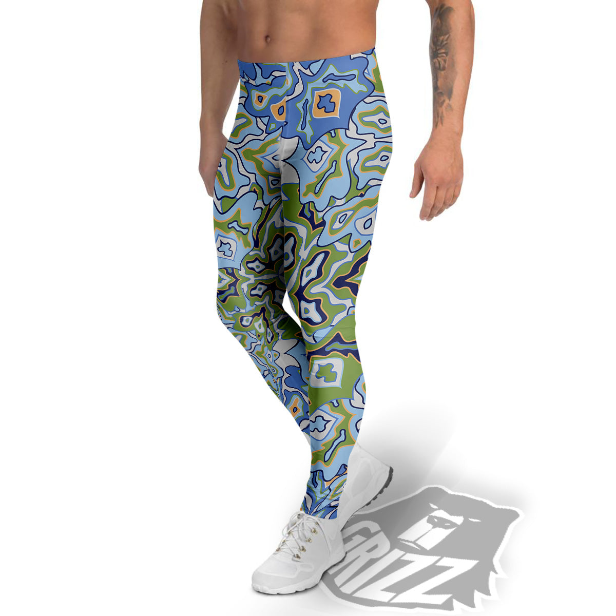 Kaleidoscope Boho Print Men's Leggings-grizzshop