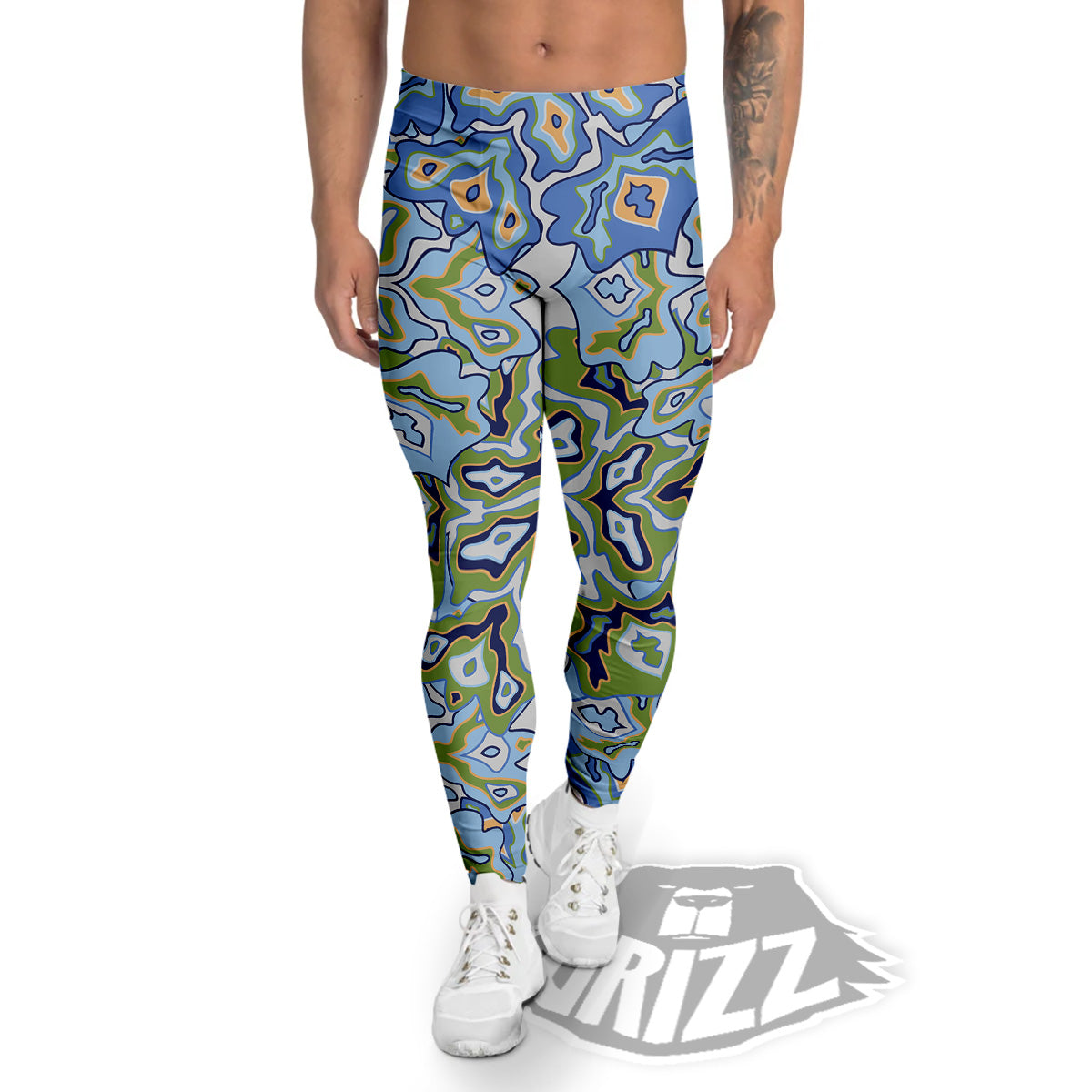 Kaleidoscope Boho Print Men's Leggings-grizzshop