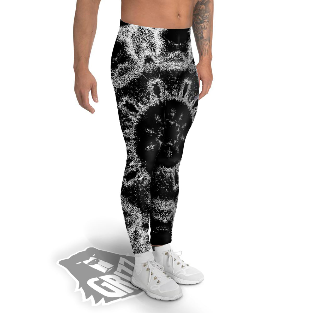 Kaleidoscope Cloud Dark Print Men's Leggings-grizzshop