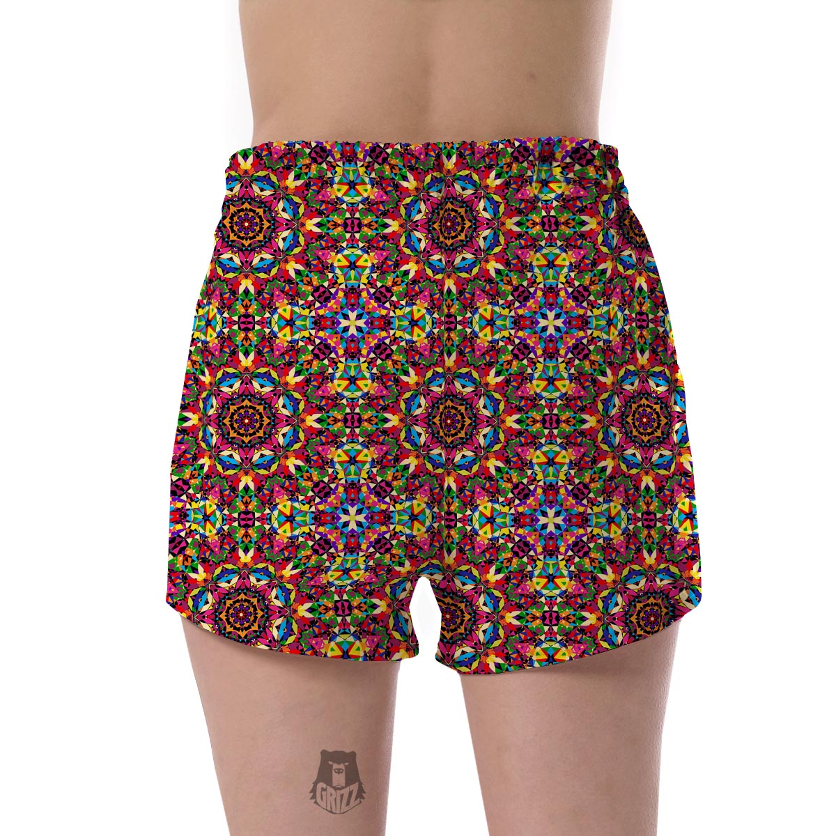 Kaleidoscope Pattern Print Women's Shorts-grizzshop
