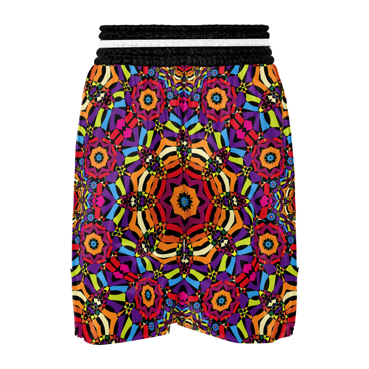 Kaleidoscope Psychedelic Colorful Print Boxing Shorts-grizzshop