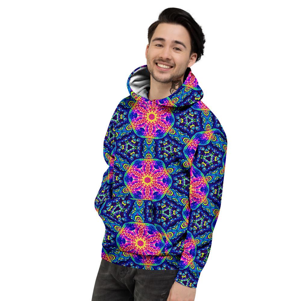 Kaleidoscope Psychedelic Print Pattern Men's Hoodie-grizzshop