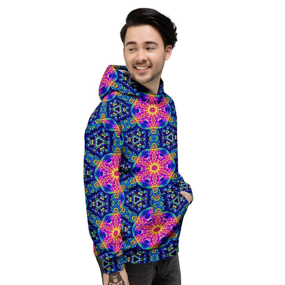 Kaleidoscope Psychedelic Print Pattern Men's Hoodie-grizzshop