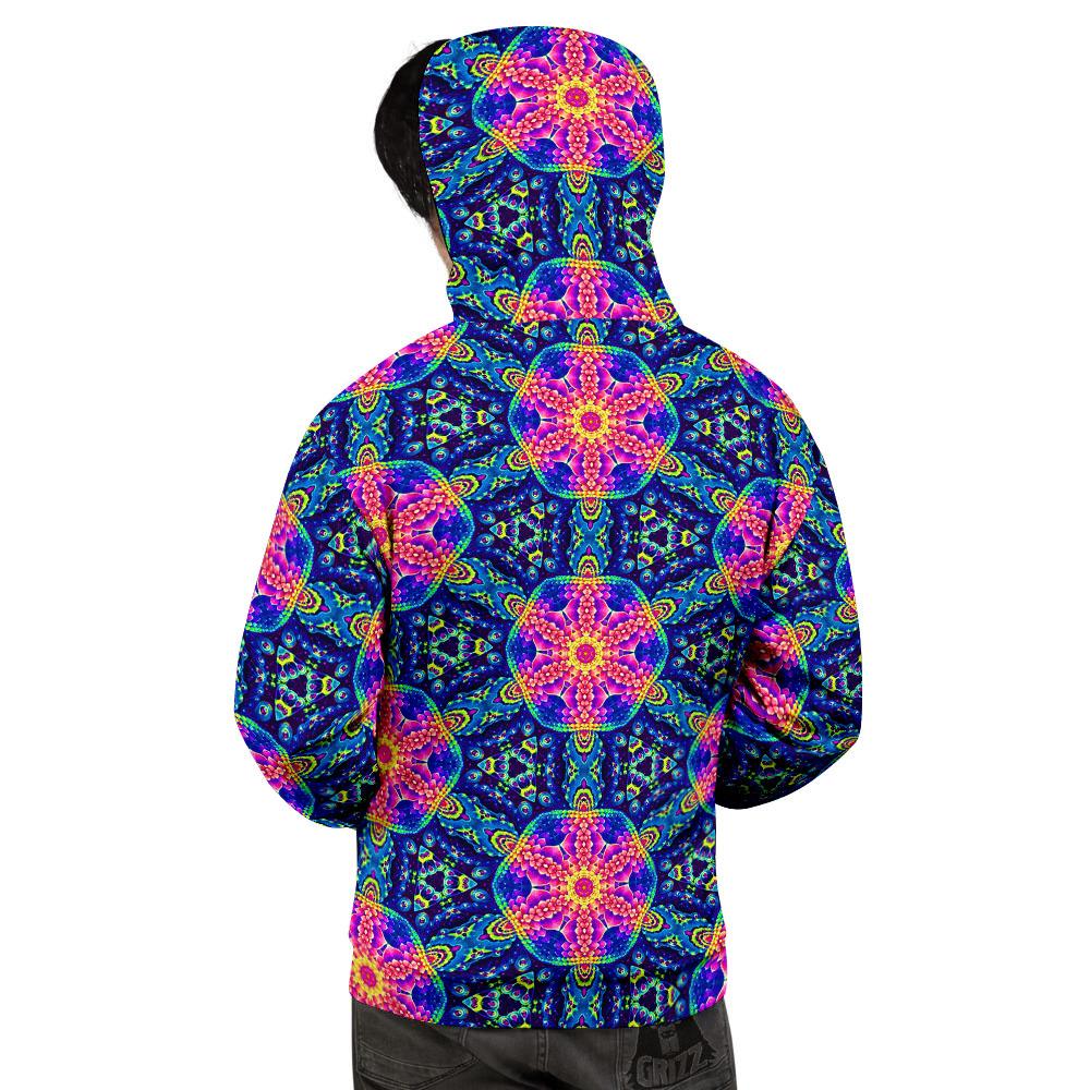Kaleidoscope Psychedelic Print Pattern Men's Hoodie-grizzshop