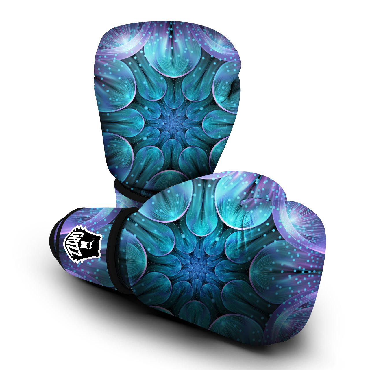 Kaleidoscope Sparkle Print Boxing Gloves-grizzshop