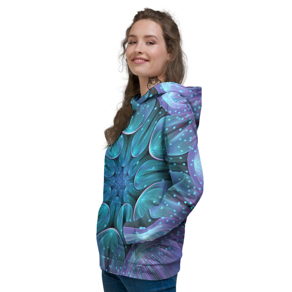 Kaleidoscope Sparkle Print Women's Hoodie-grizzshop