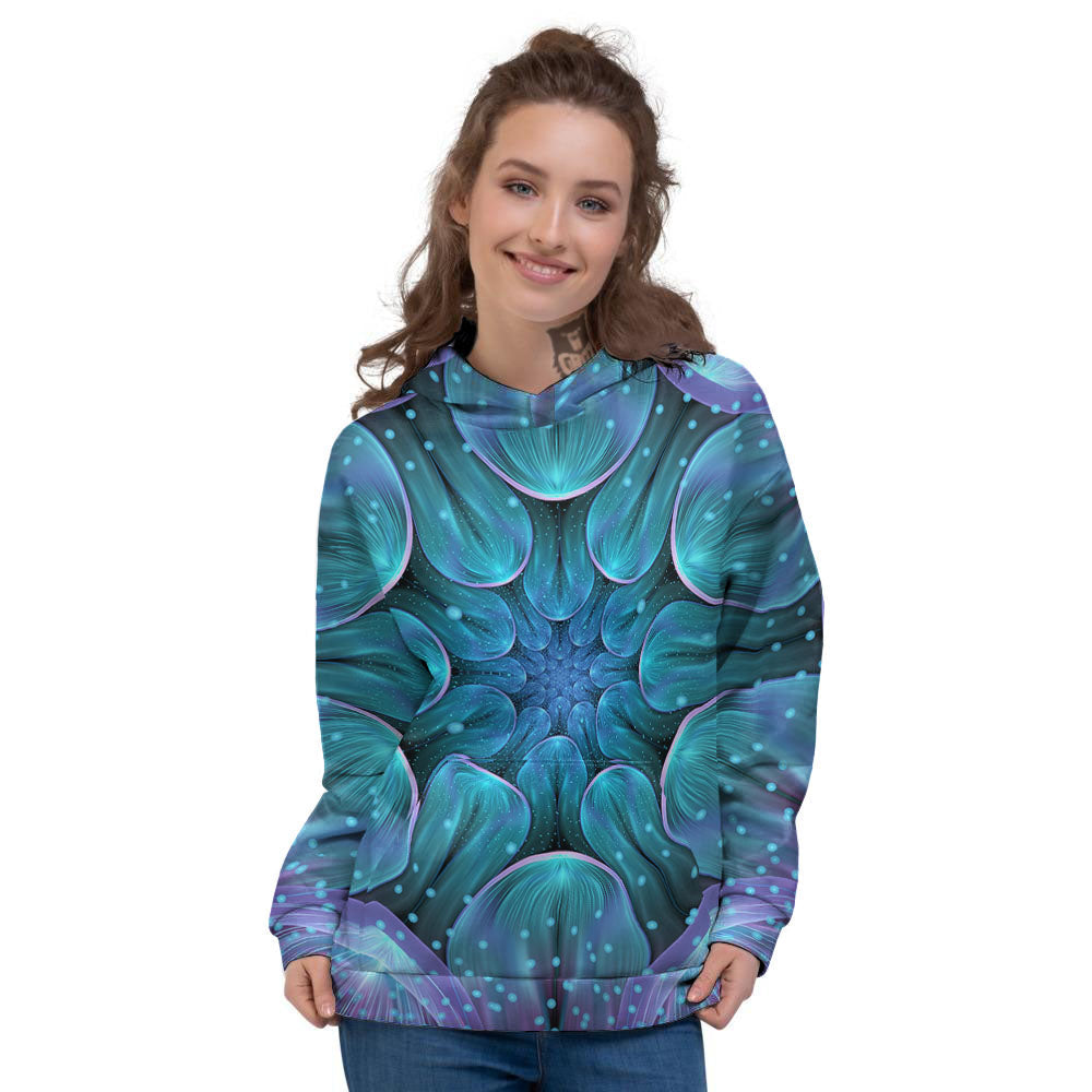 Kaleidoscope Sparkle Print Women's Hoodie-grizzshop