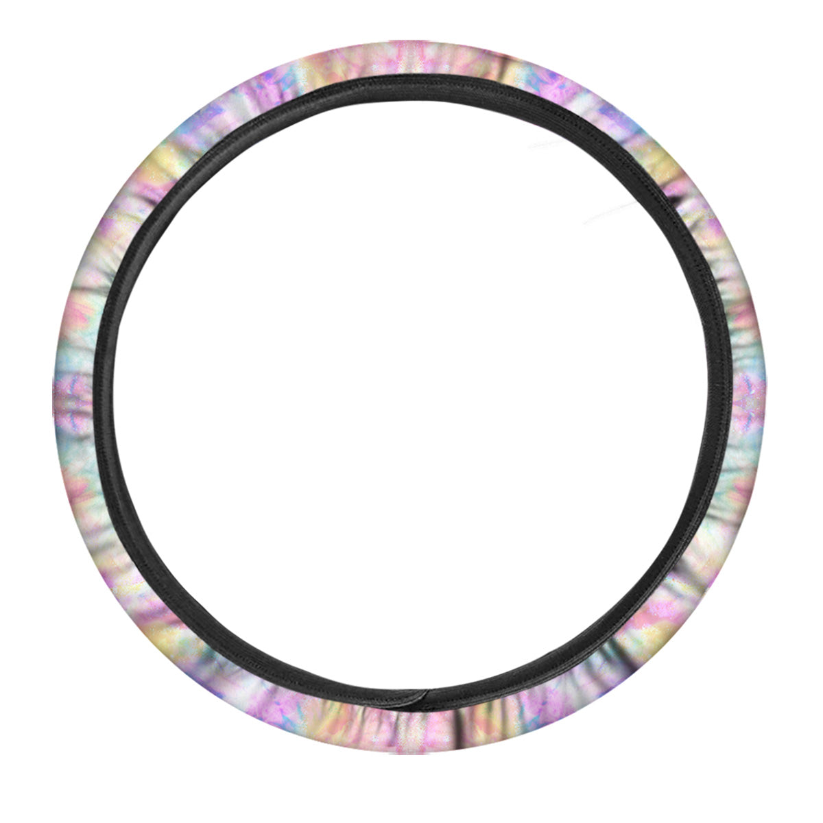 Kaleidoscope Tie Dye Pastel Print Pattern Car Steering Wheel Cover-grizzshop