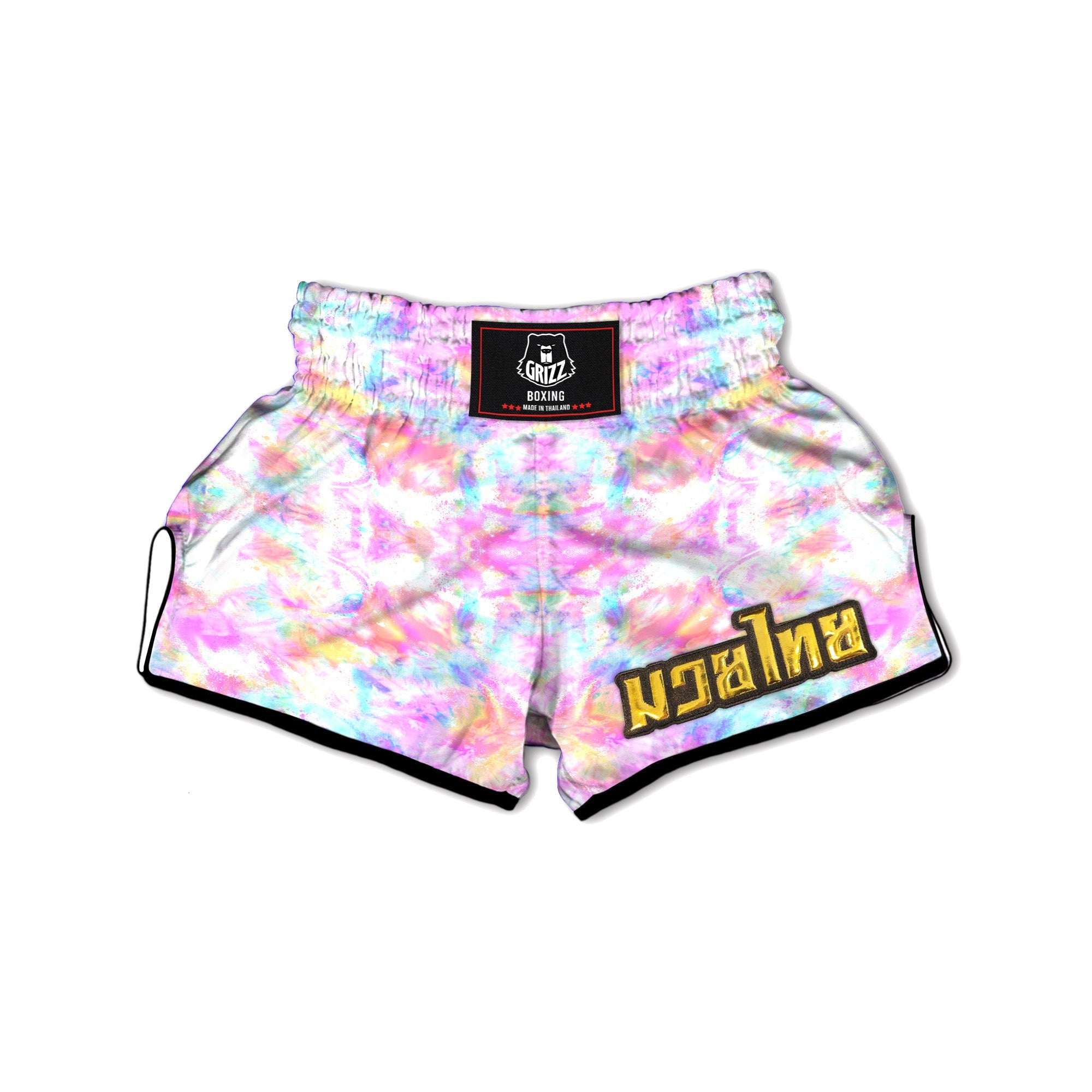 Kaleidoscope Tie Dye Pastel Print Pattern Muay Thai Boxing Shorts-grizzshop
