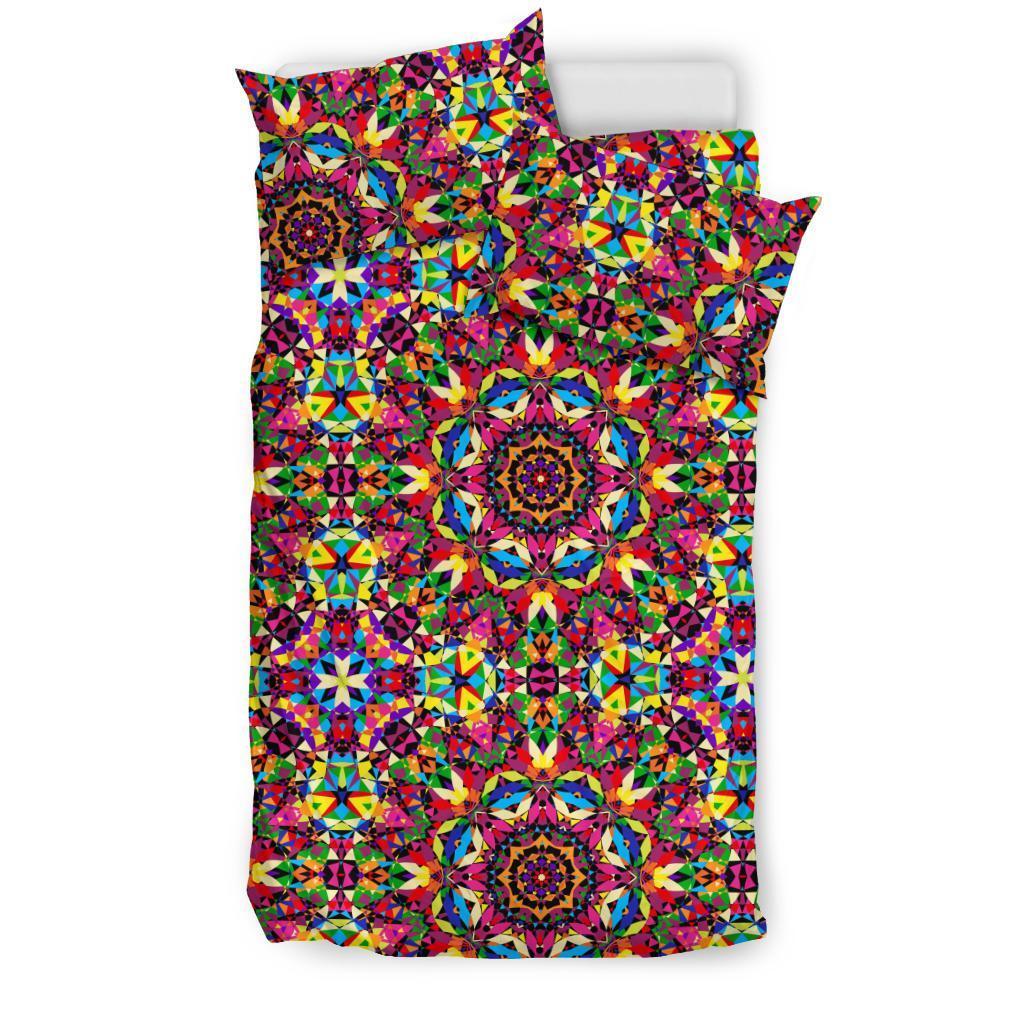 Kaleidoscope Pattern Print Duvet Cover Bedding Set-grizzshop
