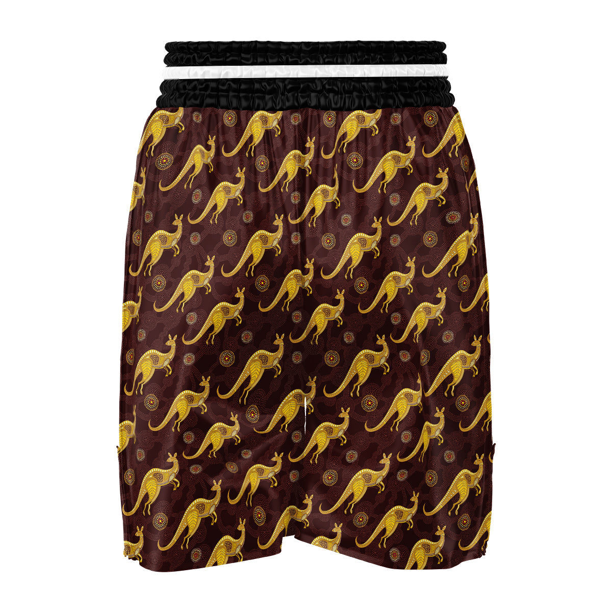 Kangaroo Aboriginal Print Pattern Boxing Shorts-grizzshop