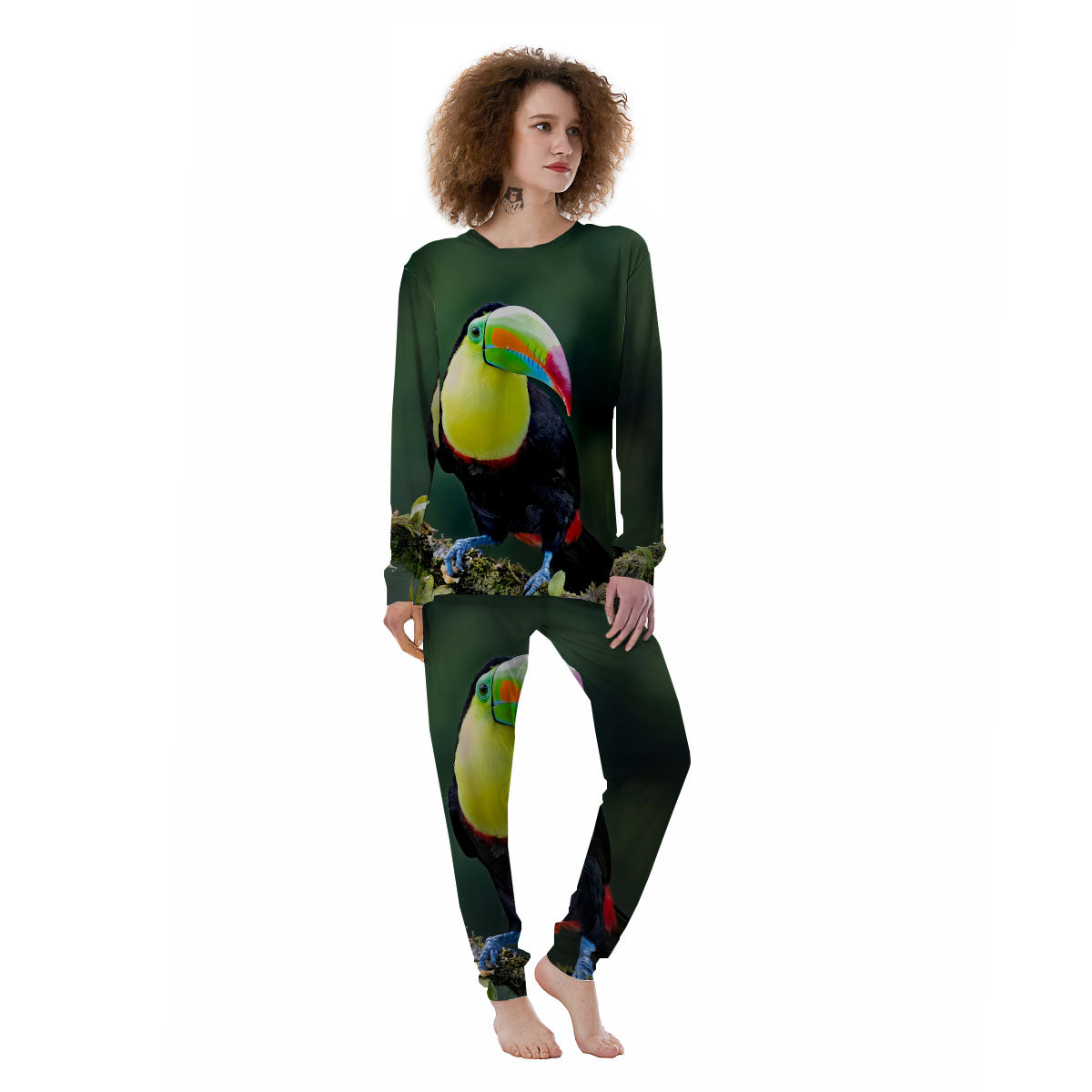 Keel-Billed Toucan Print Women's Pajamas-grizzshop