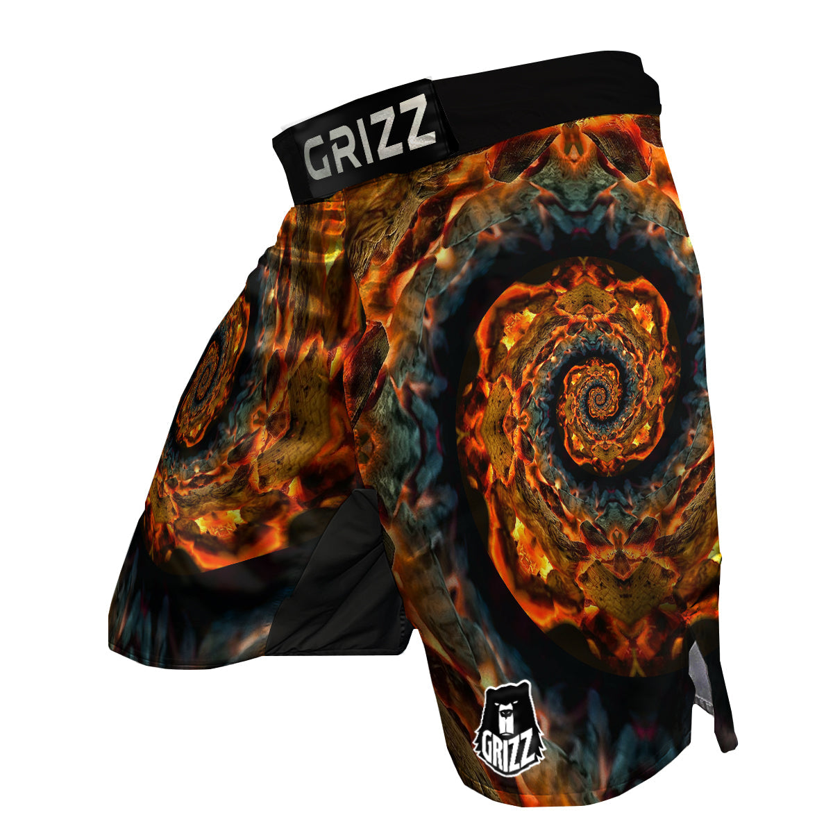 Keleidoscope Lava Texture Print MMA Shorts-grizzshop