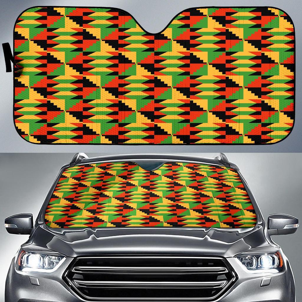 Kente African Pattern Print Car Sun Shade-grizzshop