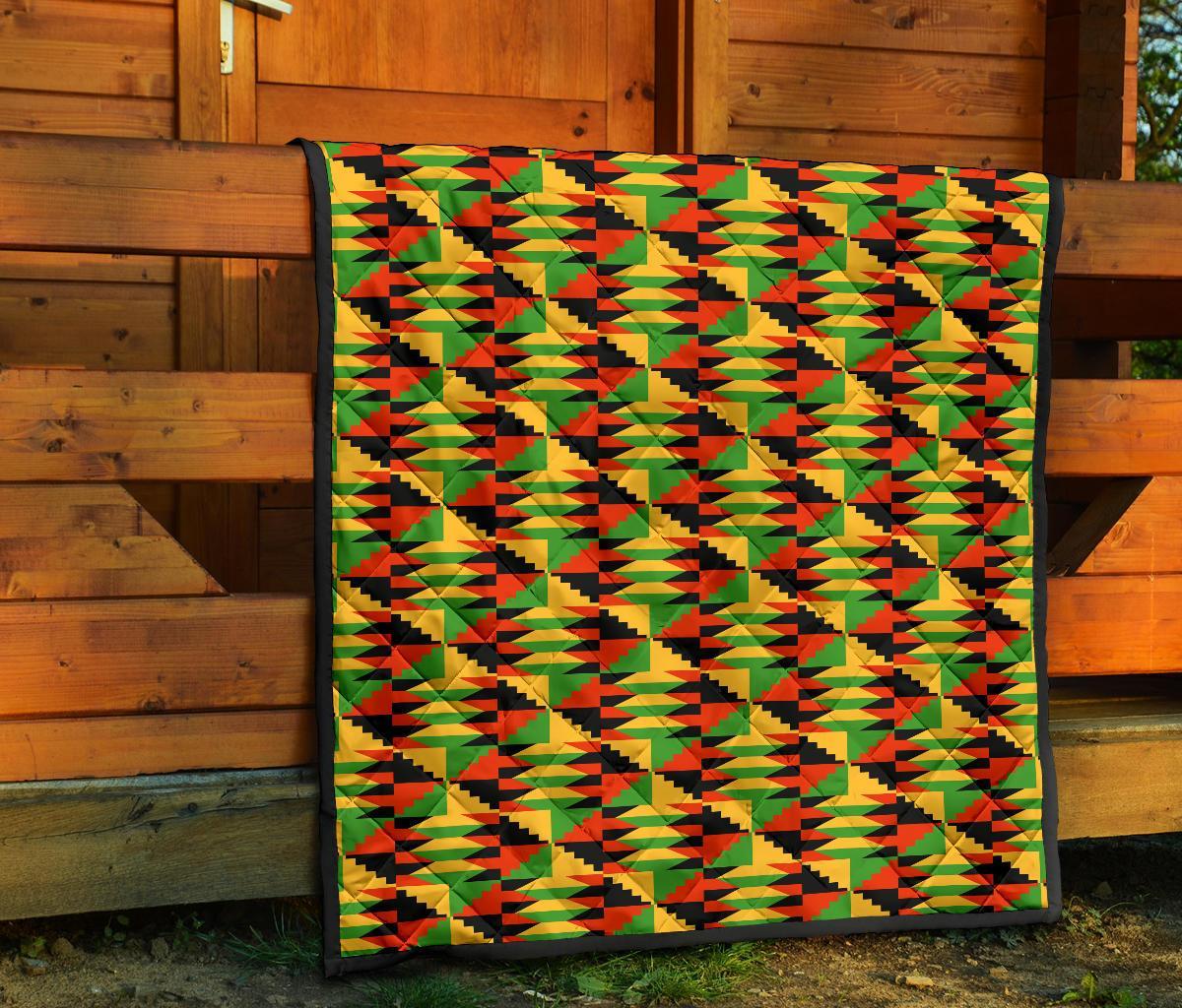 Kente African Pattern Print Quilt-grizzshop