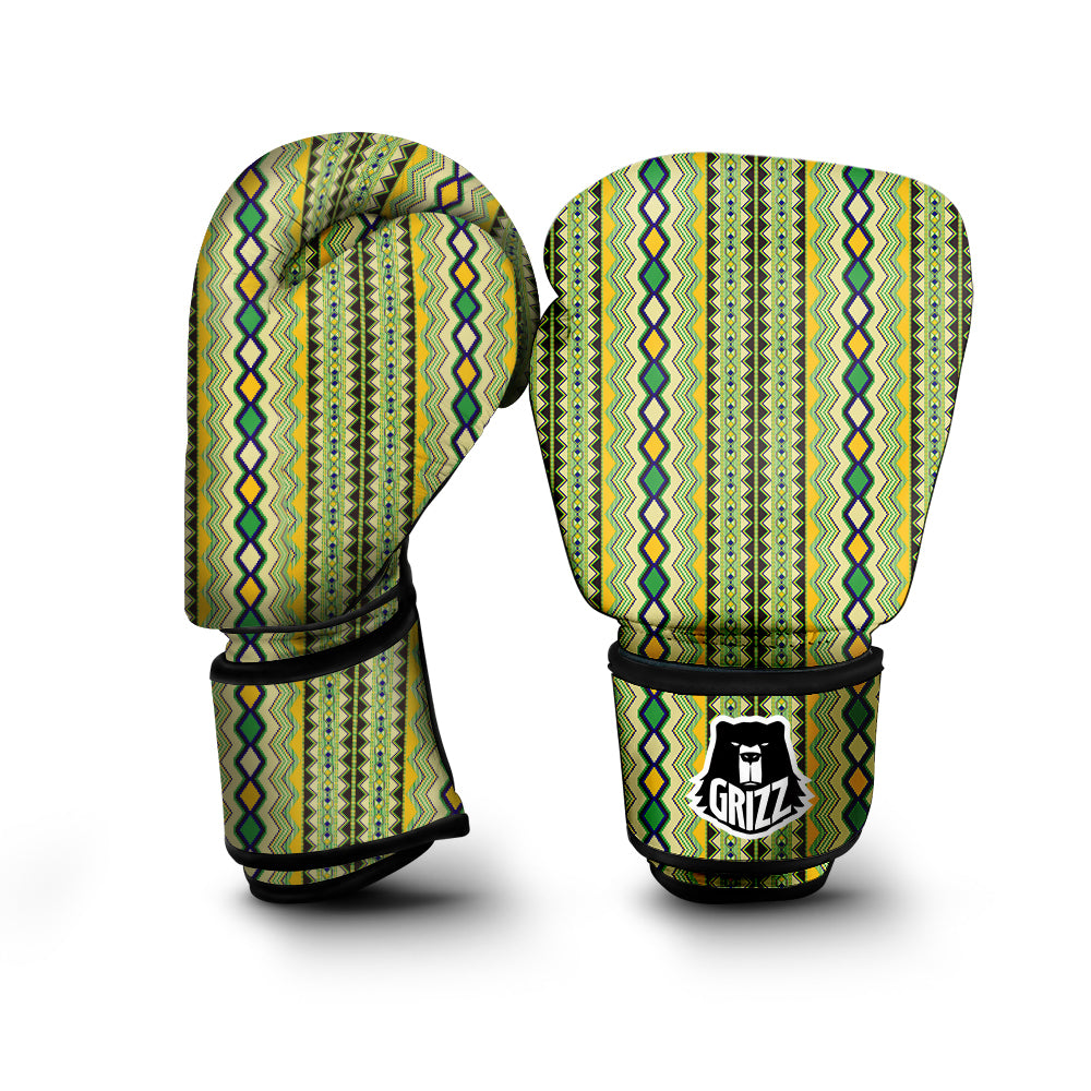 Kente African Print Pattern Boxing Gloves-grizzshop