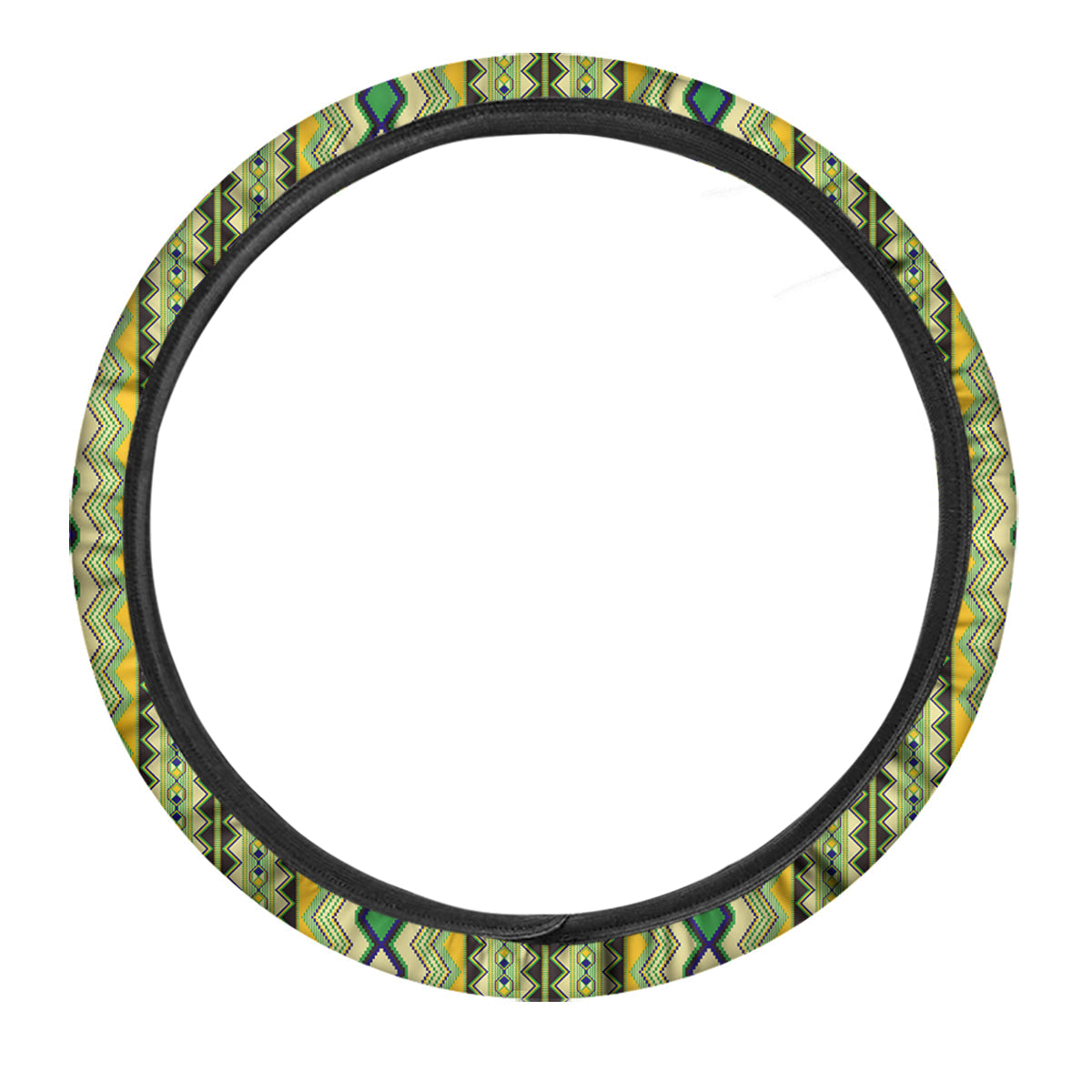 Kente African Print Pattern Car Steering Wheel Cover-grizzshop