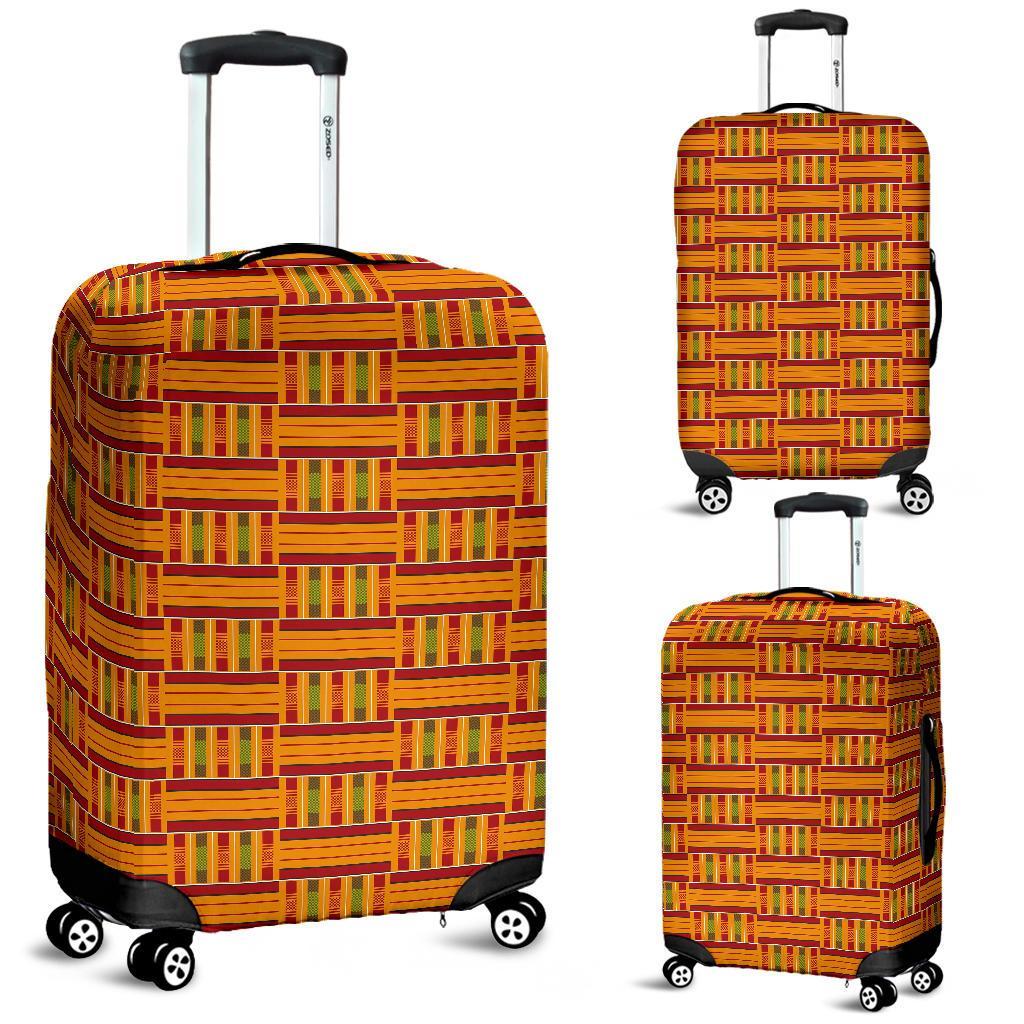 Kente African Print Pattern Luggage Cover Protector-grizzshop