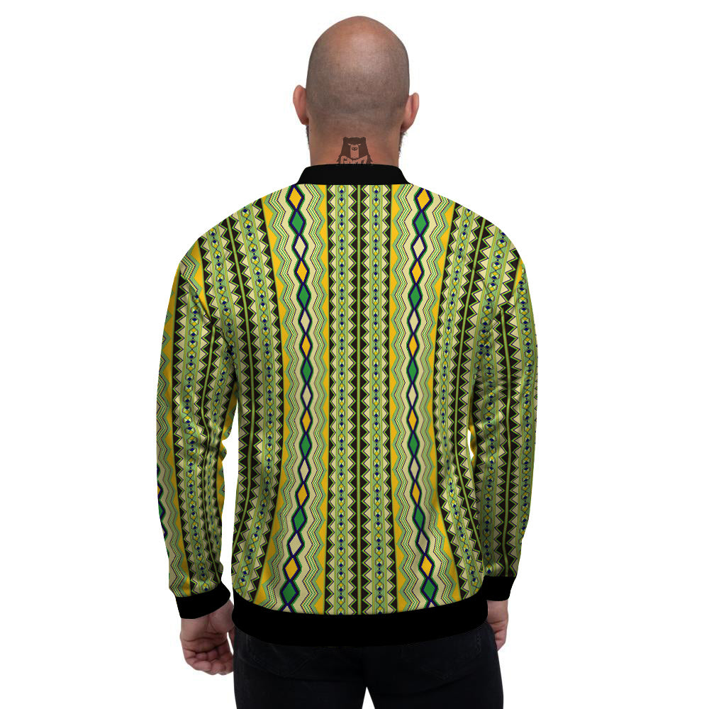Kente African Print Pattern Men's Bomber Jacket-grizzshop