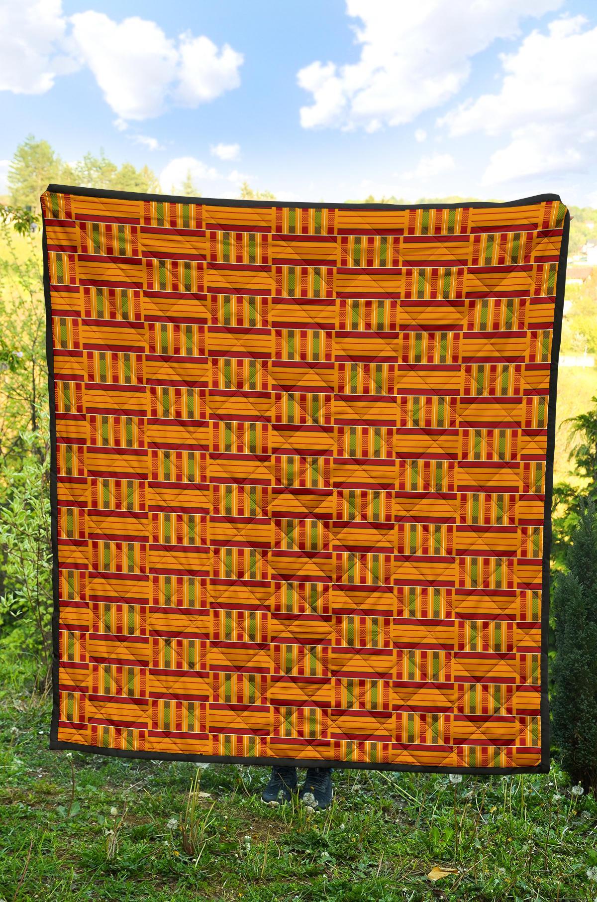 Kente African Print Pattern Quilt-grizzshop