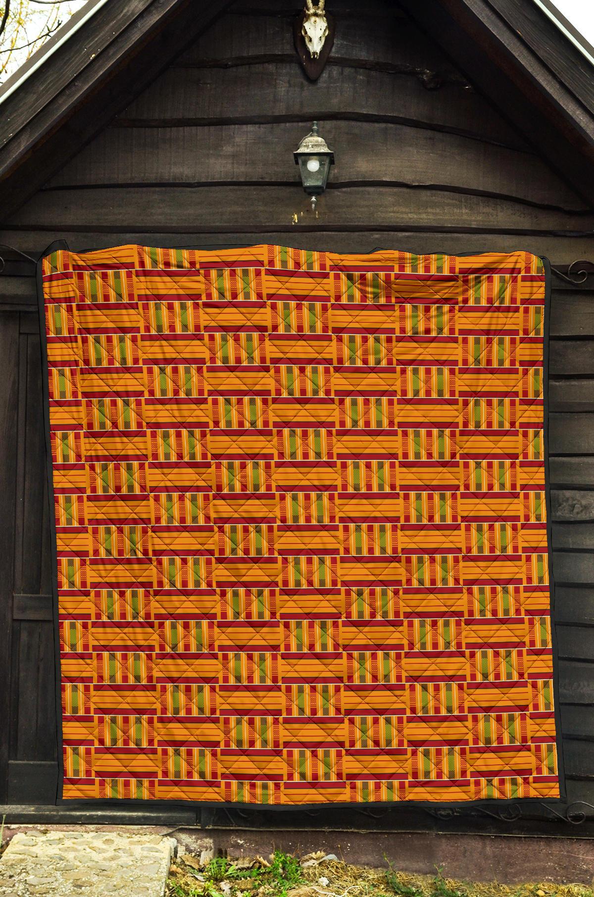 Kente African Print Pattern Quilt-grizzshop