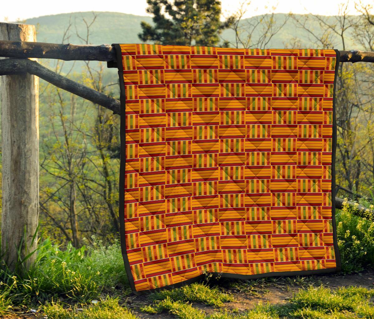 Kente African Print Pattern Quilt-grizzshop