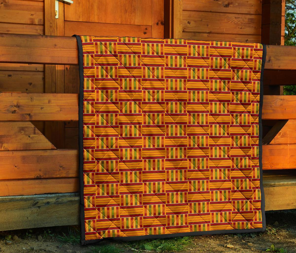 Kente African Print Pattern Quilt-grizzshop