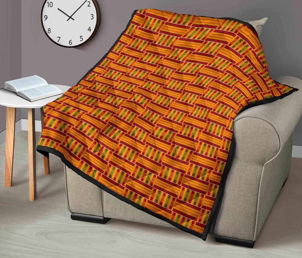 Kente African Print Pattern Quilt-grizzshop
