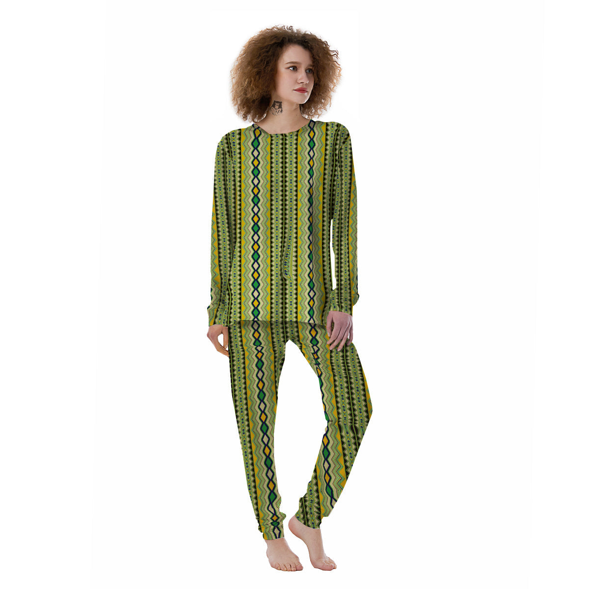 Kente African Print Pattern Women's Pajamas-grizzshop