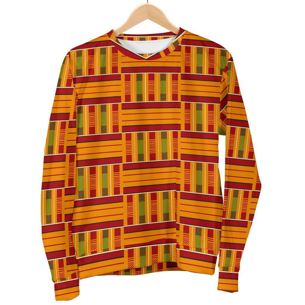 Kente African Print Pattern Women's Sweatshirt-grizzshop