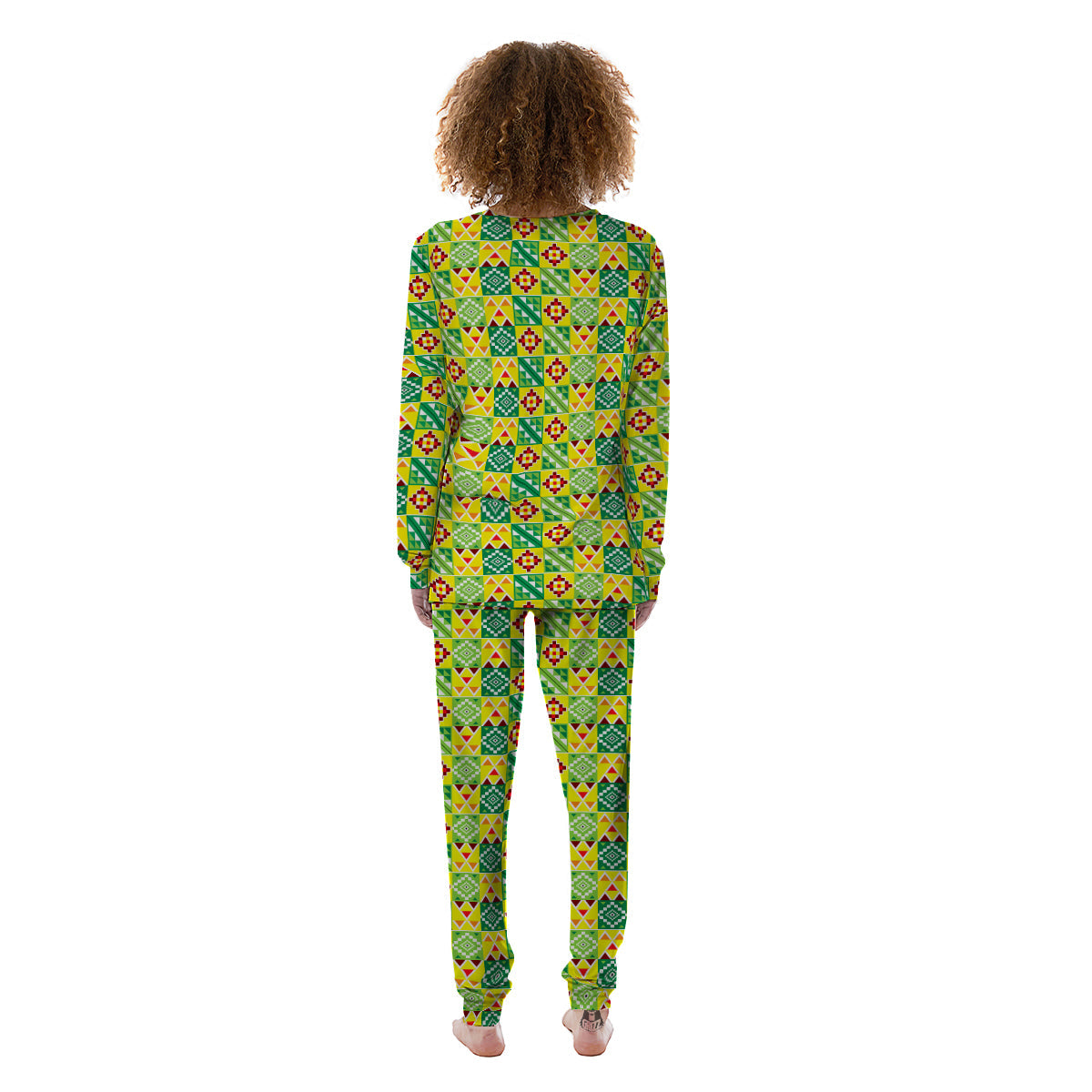 Kente Asante Print Pattern Women's Pajamas-grizzshop
