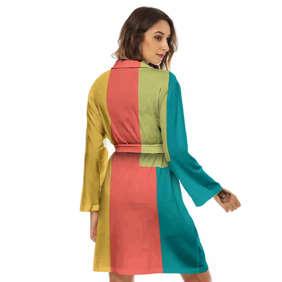 Keyboard Piano Colorful Print Women's Robe-grizzshop